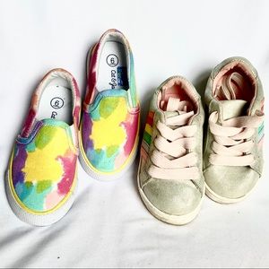 Two Pairs Toddler Girls Sneakers